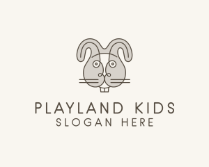 Rabbit Pet Head  logo design