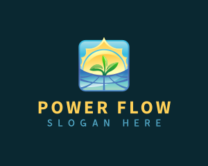 Solar Power Panel logo design