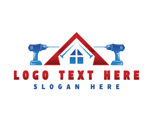 Handyman - Roofing Drill Handyman logo design