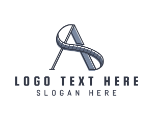 Film - Film Cinematography Letter A logo design