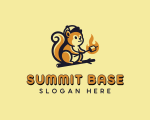 Squirrel Marshmallow Camp  logo design