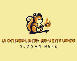 Squirrel Marshmallow Camp  logo design