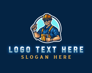 Builder - Mechanic Worker Tradesman logo design