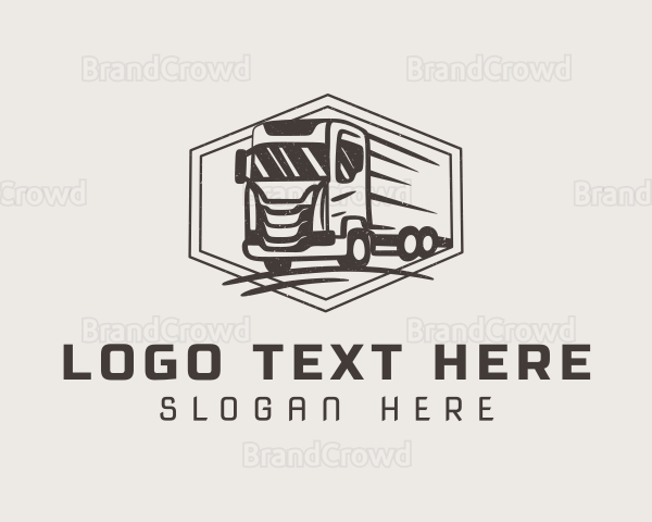 Cargo Truck Shipment Logo