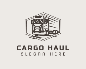 Cargo Truck Shipment logo design