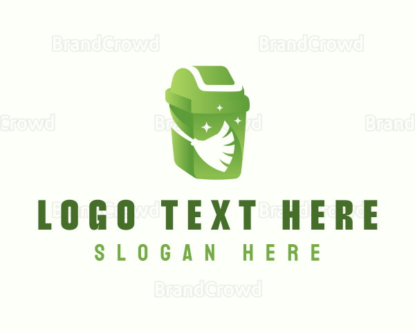 Garbage Bin Broom Logo