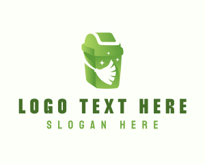 Sweep - Garbage Bin Broom logo design