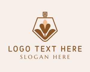 Luxury - Brown Flower Perfume logo design