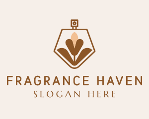 Brown Flower Perfume logo design