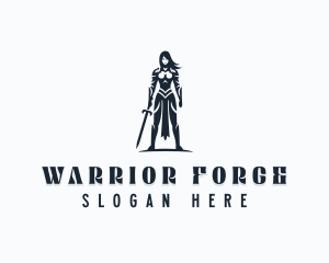 Strong Woman Warrior logo design