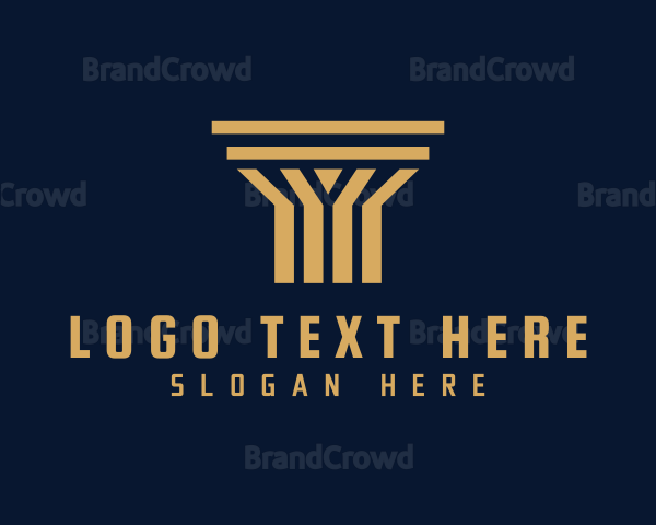 Gold Doric Column Logo