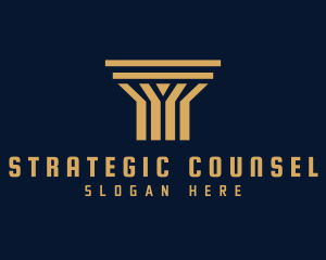 Counsel - Gold Doric Column logo design