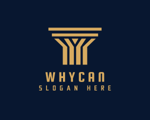 Lawyer - Gold Doric Column logo design