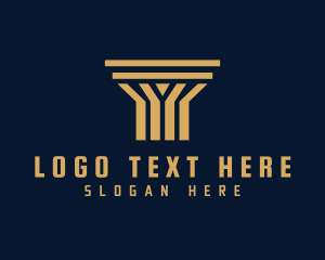 Gold Doric Column Logo