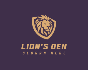 Investment Lion Shield logo design