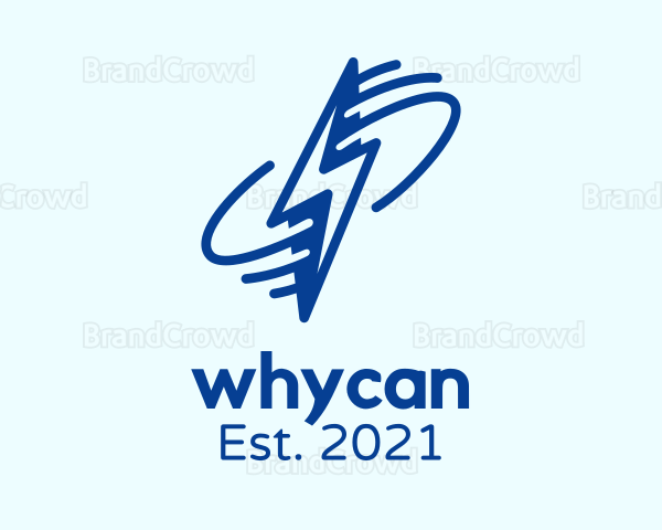 Lightning Bolt Wind Logo