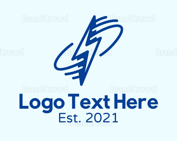 Lightning Bolt Wind Logo