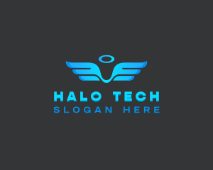 Halo - Angelic Wings Halo logo design