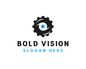 Industrial Cog Eye logo design