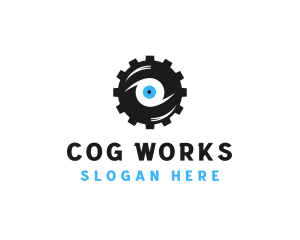 Cog - Industrial Cog Eye logo design