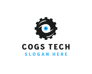 Industrial Cog Eye logo design