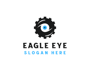 Industrial Cog Eye logo design