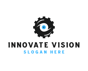 Industrial Cog Eye logo design