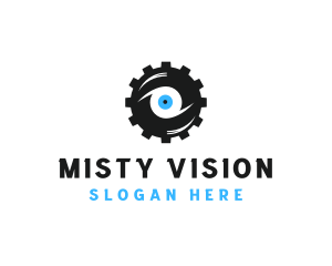 Industrial Cog Eye logo design