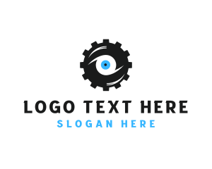 Industrial Cog Eye logo design