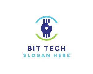 Modern Tech Eye logo design