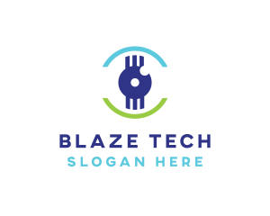 Modern Tech Eye logo design