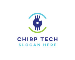 Modern Tech Eye logo design