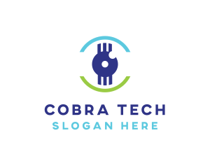 Modern Tech Eye logo design