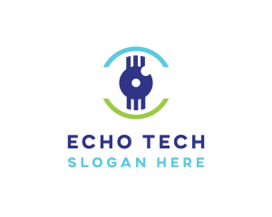 Modern Tech Eye logo design