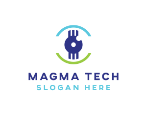 Modern Tech Eye logo design