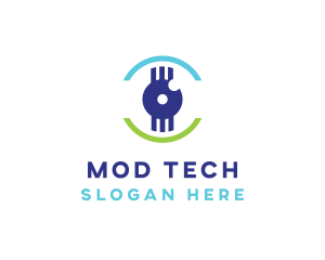 Modern Tech Eye logo design