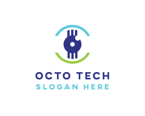 Modern Tech Eye logo design