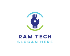 Modern Tech Eye logo design