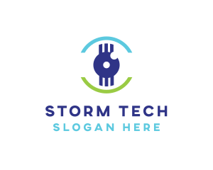 Modern Tech Eye logo design