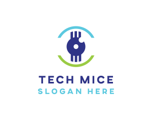 Modern Tech Eye logo design