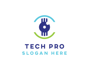 Modern Tech Eye logo design