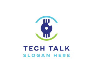 Modern Tech Eye logo design
