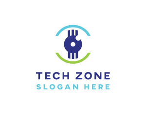 Modern Tech Eye logo design