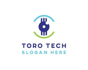 Modern Tech Eye logo design