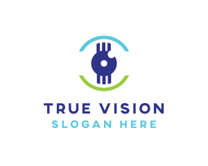 Modern Tech Eye logo design