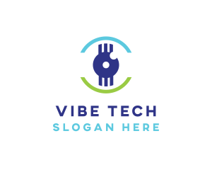 Modern Tech Eye logo design