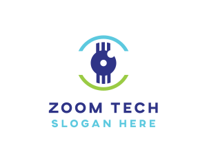 Modern Tech Eye logo design