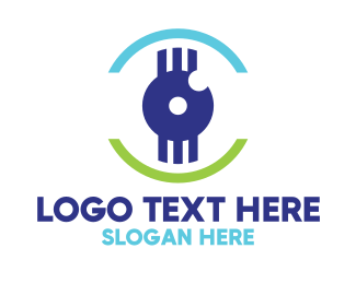 Modern Tech Eye logo design