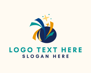 Fireworks - Party Confetti Fireworks logo design