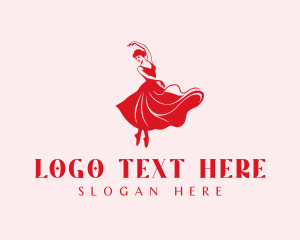Dancer - Elegant Woman Dancer logo design